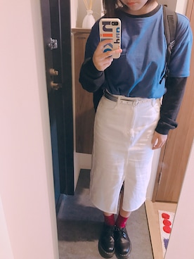 「大学」｜クボヒナさん（レディース・162cm）の春コーディネート