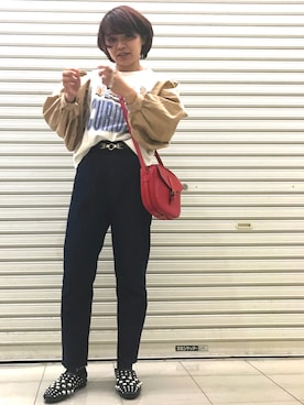 「Alexander Wang」｜「アイテム（スウェット）」を使った、おはぎ❇︎さんさん（レディース・154cm）の冬コーディネート