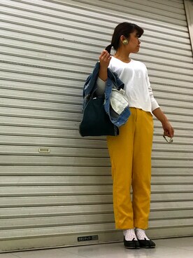 「Martin Margiela」｜「アイテム（アクセサリー）」を使った、おはぎ❇︎さんさん（レディース・154cm）の春コーディネート