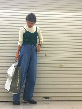 「Another Edition」｜「アイテム（キャミソール）」を使った、おはぎ❇︎さんさん（レディース・154cm）の秋コーディネート