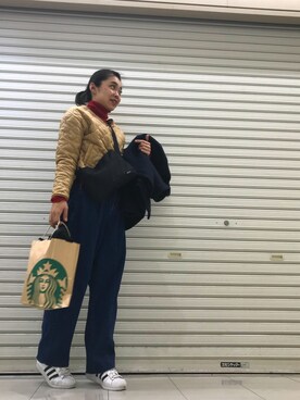 「cepo（セポ）のアイテム（ピーコート）」を使った、おはぎ❇︎さんさん（レディース・154cm）の冬コーディネート