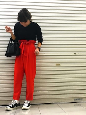 「CONVERSE（コンバース）のCONVERSE (コンバース）　JACK PURCELL　ジャックパーセル　（スニーカー）」を使った、おはぎ❇︎さんさん（レディース・154cm）の春コーディネート