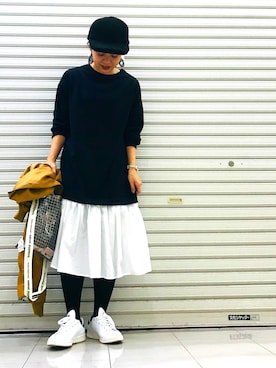 「オシャレパッソ」｜「アイテム（ブルゾン）」を使った、おはぎ❇︎さんさん（レディース・154cm）の秋コーディネート