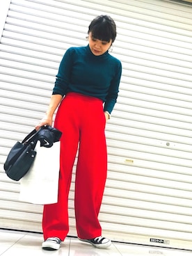 「アイラブCONVERSE」｜「アイテム（ダウンジャケット/コート）」を使った、おはぎ❇︎さんさん（レディース・154cm）の冬コーディネート