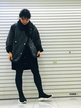 「2018マイベストコーデ」｜「アイテム（ムートンコート）」を使った、おはぎ❇︎さんさん（レディース・154cm）の冬コーディネート