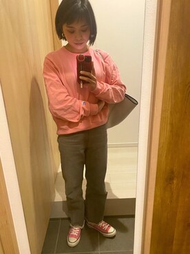 「URBAN RESEARCH（アーバンリサーチ）のアイテム（その他トップス）」を使った、おはぎ❇︎さんさん（レディース・154cm）の春コーディネート