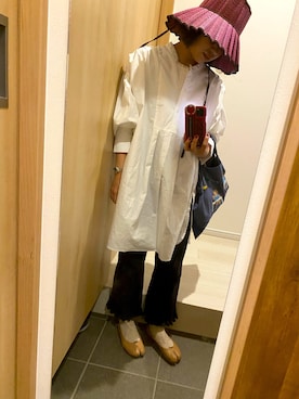 「Familiar （ファミリア）のアイテム（トートバッグ）」を使った、おはぎ❇︎さんさん（レディース・154cm）の春コーディネート