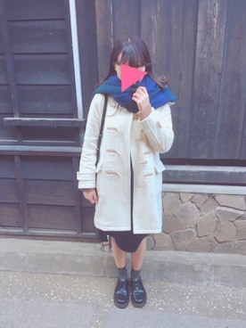 「Another Edition（アナザーエディション）のアイテム（ダッフルコート）」を使った、marikkoさん（レディース・158cm）の冬コーディネート