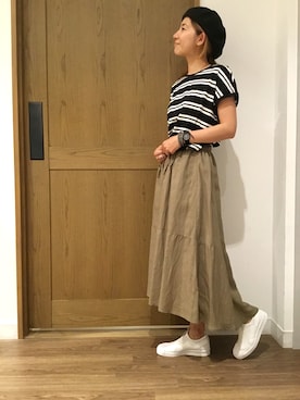 「SHIPS Days（シップスデイズ）のアイテム」を使った、橋本さん（レディース・162cm）の夏コーディネート