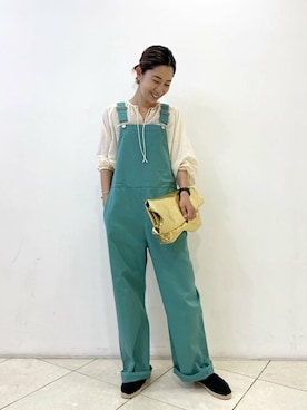 「SHIPS for women」｜「アイテム（サロペット/オーバーオール）」を使った、橋本さん（レディース・162cm）の夏コーディネート