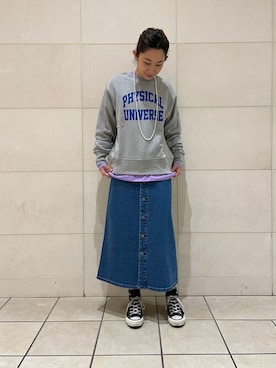 「CIMARRON（シマロン）のアイテム（スカート）」を使った、橋本さん（レディース・162cm）の冬コーディネート