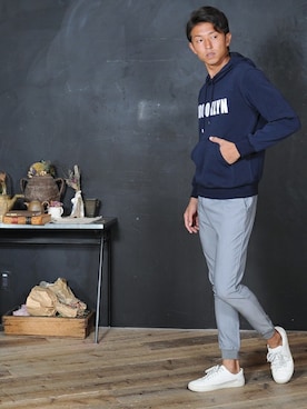「ジョガーパンツ」｜KENJIさん（メンズ・183cm）の秋コーディネート