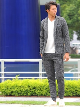 「SPADE（スペード）のアイテム（ジャケット/アウター）」を使った、KENJIさん（メンズ・183cm）の秋コーディネート