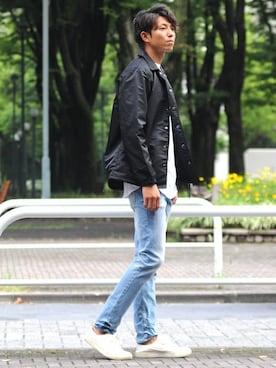 「SPADE（スペード）のアイテム（ジャケット/アウター）」を使った、KENJIさん（メンズ・183cm）の冬コーディネート