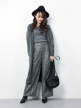 三上玲奈さん（レディース・165cm）の冬コーディネート