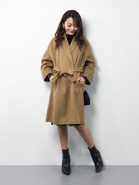 三上玲奈さん（レディース・165cm）の冬コーディネート