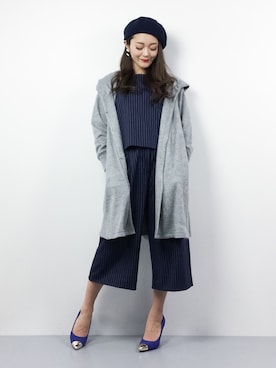 「conges payes ADIEU TRISTESSE（コンジェ ペイエ アデュートリステス）のアイテム（その他アウター）」を使った、三上玲奈さん（レディース・165cm）の冬コーディネート