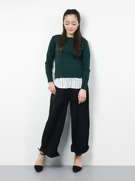 三上玲奈さん（レディース・165cm）の冬コーディネート