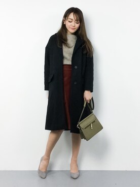 「Factor=（ファクターイコール）のアイテム（ジャケット/アウター）」を使った、三上玲奈さん（レディース・165cm）の冬コーディネート