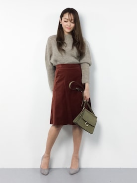 三上玲奈さん（レディース・165cm）の冬コーディネート