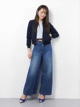 「Te chichi TERRASSE（テチチテラス）のアイテム（テーラードジャケット）」を使った、三上玲奈さん（レディース・165cm）の冬コーディネート