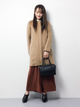 「Te chichi（テチチ）のアイテム（ジャケット/アウター）」を使った、三上玲奈さん（レディース・165cm）の冬コーディネート