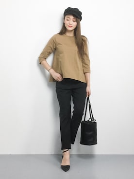 三上玲奈さん（レディース・165cm）の冬コーディネート