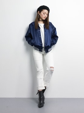 「DETAILS（ディテールズ）のアイテム」を使った、三上玲奈さん（レディース・165cm）の冬コーディネート