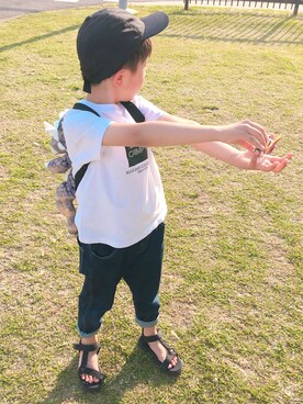 「CAMP7」｜「アイテム（サンダル）」を使った、Reou…さん（キッズ・120cm）の春コーディネート