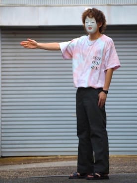 「SASQUATCHfabrix.（サスクワァッチファブリックス）のアイテム」を使った、能面兄さんさん（メンズ・178cm）の夏コーディネート