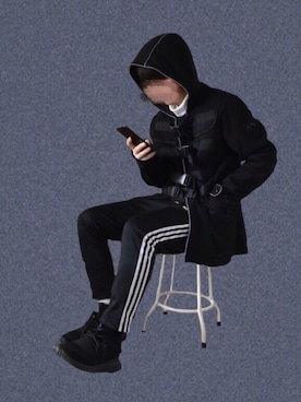 「PUMA」｜「アイテム（ダッフルコート）」を使った、10さん（メンズ・165cm）の冬コーディネート