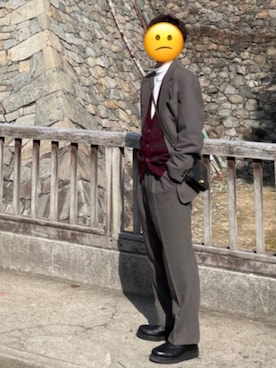 「オールドコーチ」｜「アイテム（セットアップ）」を使った、むらさん（メンズ・175cm）の春コーディネート