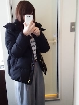 「Right-on（ライトオン）のアイテム（ダウンジャケット/コート）」を使った、ゆーさん（レディース・157cm）の冬コーディネート