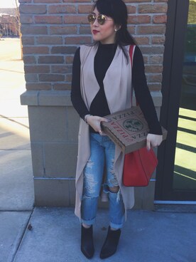 「circus（サーカス）のアイテム」を使った、Jennyさん（レディース・160cm）の冬コーディネート