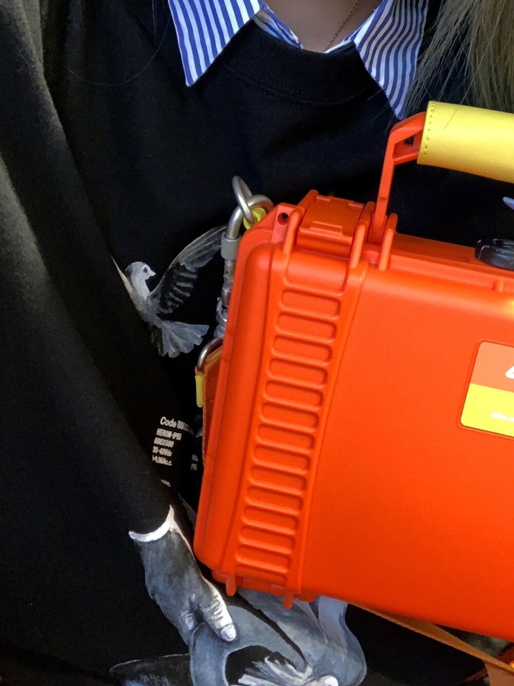 「heronpreston、HERON PRESTON、heron、ヘロンプレストン」｜「HERON PRESTONのアイテム（バッグ、オレンジ系）」を使った、🕊さん（レディース・155cm）の春コーディネートの1枚目の写真
