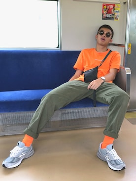「ADLIB（アドリブ）のアイテム」を使った、wingjai_lhwさん（メンズ・170cm）の夏コーディネート