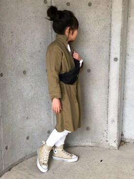 「AZUL by moussy（アズールバイマウジー）のアイテム（ワンピース/ドレス）」を使った、Niinaさん（キッズ・125cm）の冬コーディネート