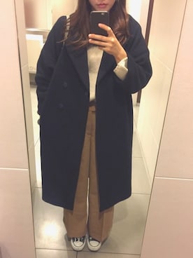 「CONVERSE（コンバース）のCONVERSE ALL STAR　ハイカットスニーカー（スニーカー）」を使った、rskさん（レディース・160cm）の冬コーディネート