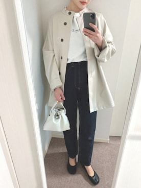 「春めきシューズ」｜「アイテム（その他アウター）」を使った、rskさん（レディース・160cm）の春コーディネート