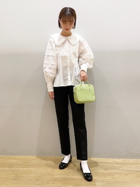 「earth music&ecology（アースミュージックアンドエコロジー）のアイテム（パンプス）」を使った、MIYABEさん（レディース・163cm）の春コーディネート