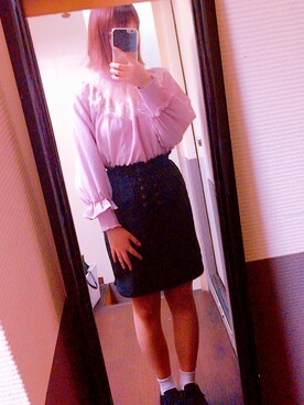 「PERK（パーク）のアイテム」を使った、サキさん（レディース・162cm）の春コーディネート