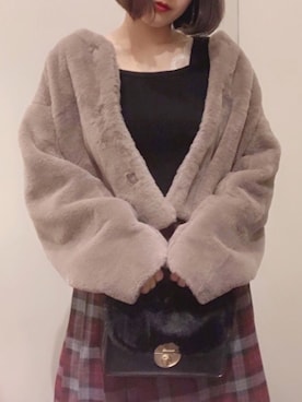 「earth music&ecology（アースミュージックアンドエコロジー）のアイテム（ノーカラージャケット）」を使った、chiakiさん（レディース・154cm）の秋コーディネート