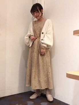 「earth music&ecology（アースミュージックアンドエコロジー）のORiental TRaffic ビットローファー●＊（ローファー）」を使った、chiakiさん（レディース・154cm）の春コーディネート