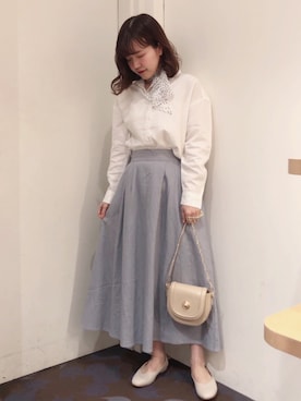 「フレンチリネン」｜chiakiさん（レディース・154cm）の春コーディネート