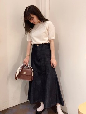 「Lee（リー）のアイテム（ニット/セーター）」を使った、chiakiさん（レディース・154cm）の秋コーディネート