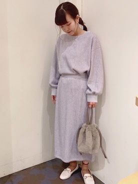 「earth music&ecology（アースミュージックアンドエコロジー）のORiental TRaffic ビットローファー ＊（パンプス）」を使った、chiakiさん（レディース・154cm）の秋コーディネート
