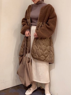 「earth music&ecology（アースミュージックアンドエコロジー）のORiental TRaffic ビットローファー ＊（パンプス）」を使った、chiakiさん（レディース・154cm）の秋コーディネート