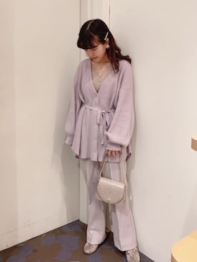 「earth music&ecology（アースミュージックアンドエコロジー）のORiental TRaffic ビットローファー ＊（パンプス）」を使った、chiakiさん（レディース・154cm）の冬コーディネート