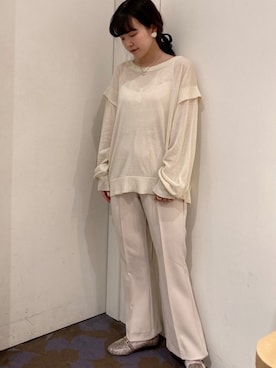 「earth music&ecology（アースミュージックアンドエコロジー）のORiental TRaffic ビットローファー ＊（パンプス）」を使った、chiakiさん（レディース・154cm）の春コーディネート
