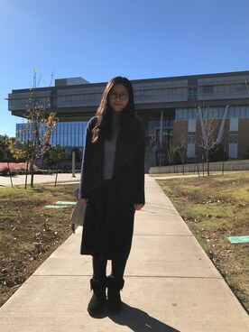 「BEARPAW（ベアパウ）のアイテム」を使った、wdjgggさん（レディース・168cm）の冬コーディネート